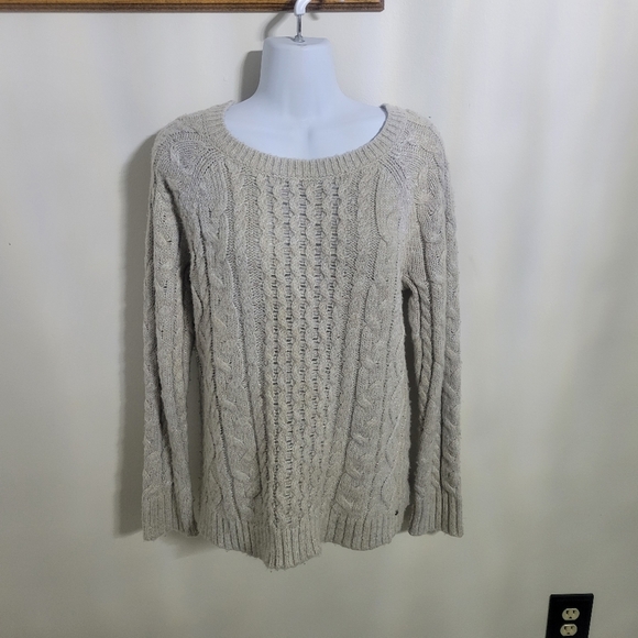 American Eagle Outfitters Sweaters - American Eagle Sparkle Tan Sweater Size Large